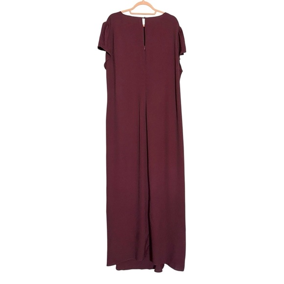 Reformation Burgundy Frasier Crewneck Midi Dress Womens 22 - Picture 9 of 9
